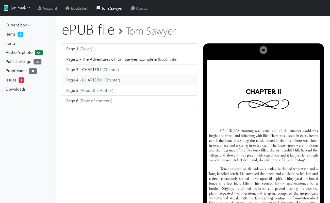 Scripturabilis Éditeur ePUB en ligne